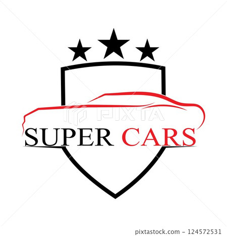 Car silhouette logo Vector template icons Car silhouette logo Vector template icons 124572531