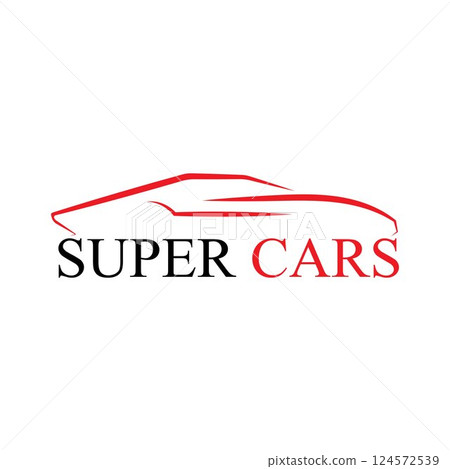 Car silhouette logo Vector template icons Car silhouette logo Vector template icons 124572539