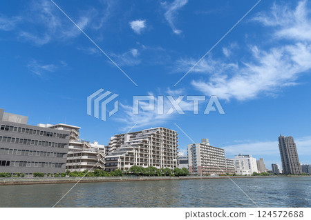 Urban landscape with apartment 124572688
