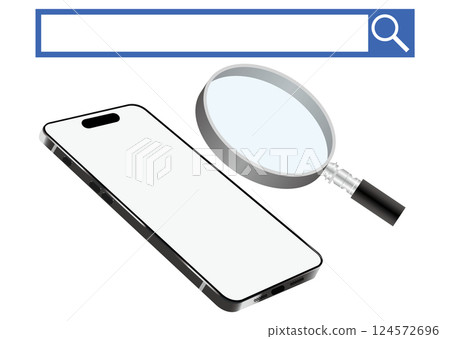 智能手機和搜索欄 124572696