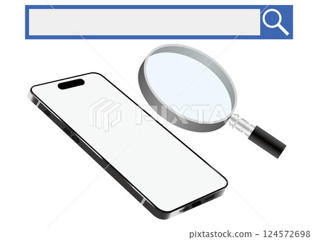 智能手機和搜索欄 124572698