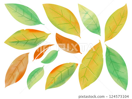 Watercolor leaf variations Watercolor leaf variations 124573104