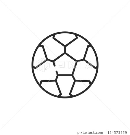 Star pattern soccer ball icon Star pattern soccer ball icon 124573359