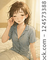 Waking-up lady 124573388