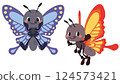 A lively and cute butterfly 124573421