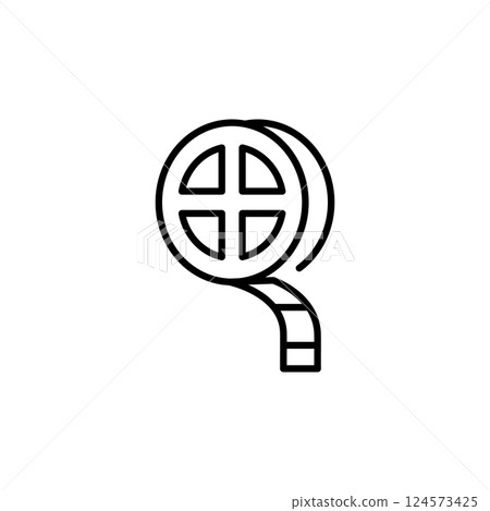 Vintage Film Reel Icon 124573425