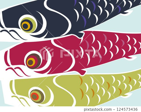 鯉魚旗的特寫!壁紙插圖 鯉魚旗的特寫!壁紙插圖 124573436