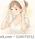 Woman after bath 124573532