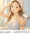 Woman after bath 124573533