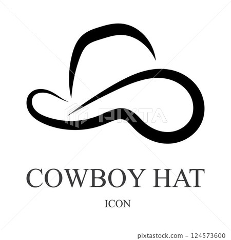 cowboy hat logo icon vector design template cowboy hat logo icon vector design template 124573600