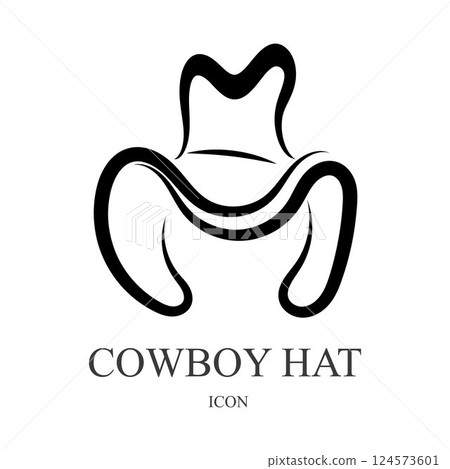 cowboy hat logo icon vector design template 124573601