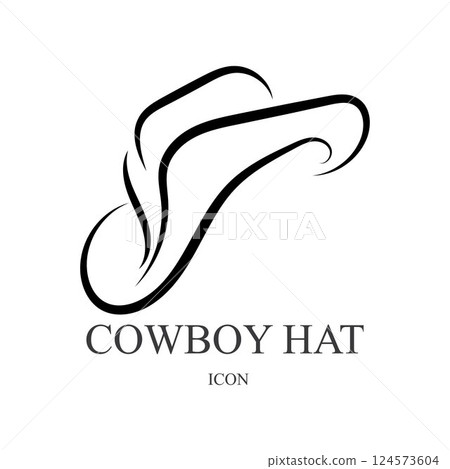 cowboy hat logo icon vector design template 124573604