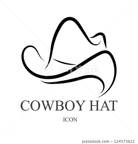cowboy hat logo icon vector design template 124573622