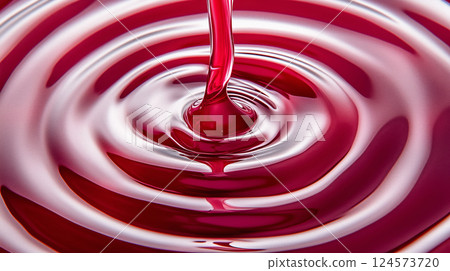 "Close-up shot of red viscous liquid" 124573720