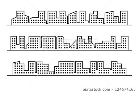 Perfect for backgrounds! Illustrations of buildings 124574163