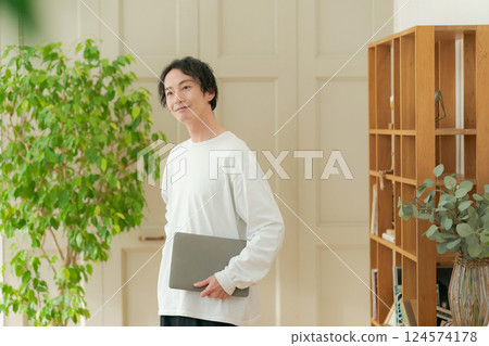 A man with a PC A man with a PC 124574178