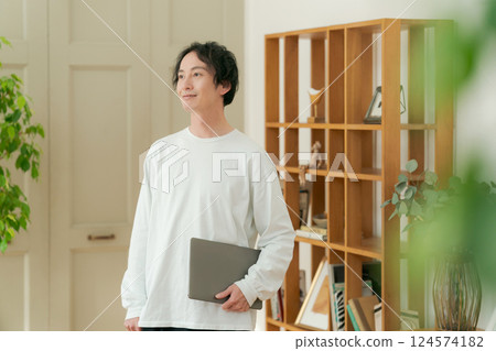 A man with a PC A man with a PC 124574182