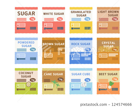 糖袋,種類,插圖集 糖袋,種類,插圖集 124574666