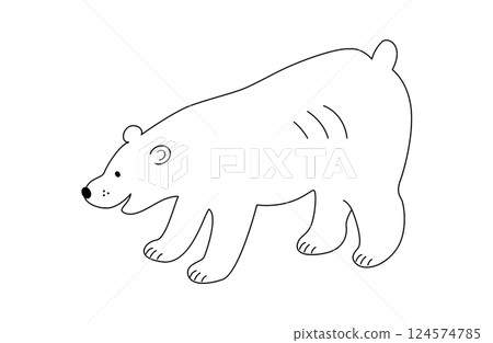 Simple polar bear illustration Simple polar bear illustration 124574785