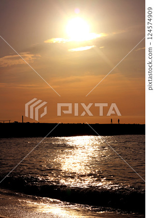 Stunning view of sunset in Spain Stunning view of sunset in Spain 124574909