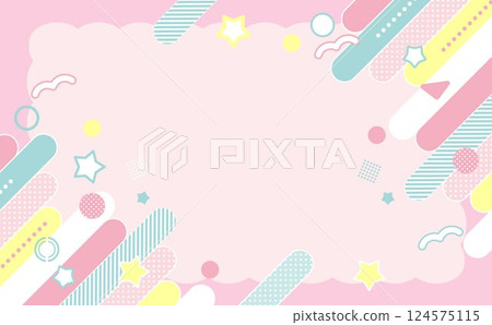 可愛柔和的商業背景幾何 124575115