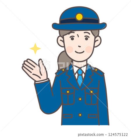 Policewoman to guide Policewoman to guide 124575122