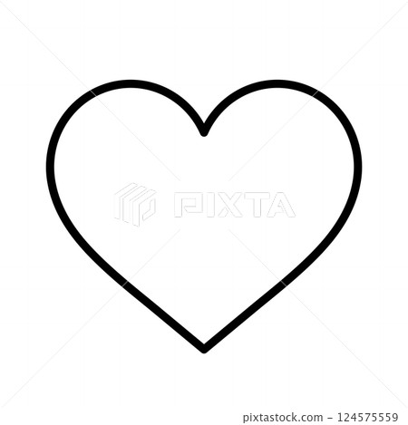 Simple heart icon, single, monochrome Simple heart icon, single, monochrome 124575559