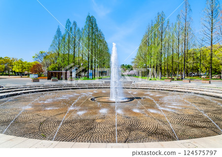 Osaka Flower Expo Memorial Park Tsurumi Ryokuchi Fountain Square 124575797