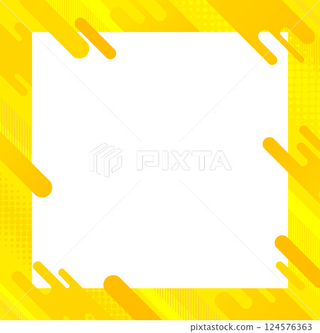 Background material Yellow Geometric pattern background Copy space Title Frame Square 124576363