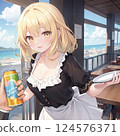 Clerk and customer 124576371