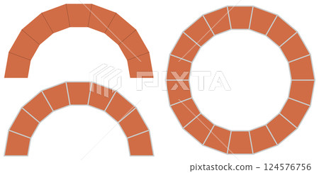 Arch and circle blocks 124576756
