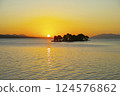 Evening view of Lake Shinji 124576862