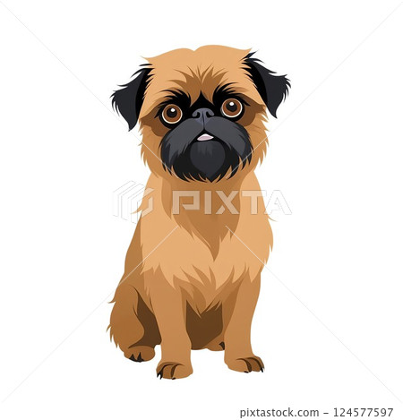 一隻可愛的布魯塞爾格里芬犬 一隻可愛的布魯塞爾格里芬犬 124577597