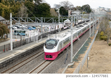 常磐線偕樂園站、日立急行 124577881