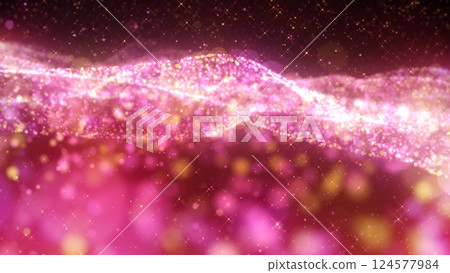 波浪光粒子照明-粉紅色 124577984