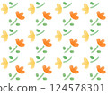 Floral seamless vector background illustration Floral seamless vector background illustration 124578301