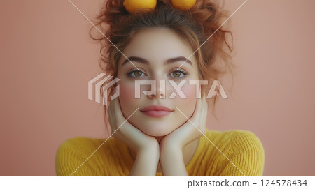 Confident female beauty and lookism "AI generated images" Confident female beauty and lookism "AI generated images" 124578434