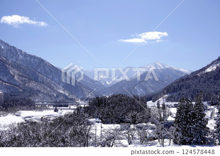 View of the Tanigawa mountain range from the Echigo Yuzawa area View of the Tanigawa mountain range from the Echigo Yuzawa area 124578448