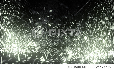 Sparks falling and bouncing on the ground - White 124578629