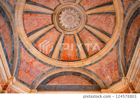 interiors of National palace of Mafra, portugal interiors of National palace of Mafra, portugal 124578801