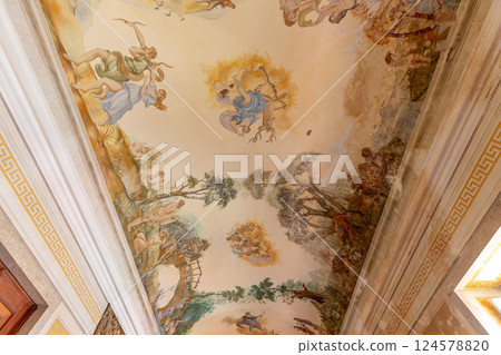 interiors of National palace of Mafra, portugal 124578820