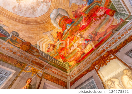 interiors of National palace of Mafra, portugal 124578851