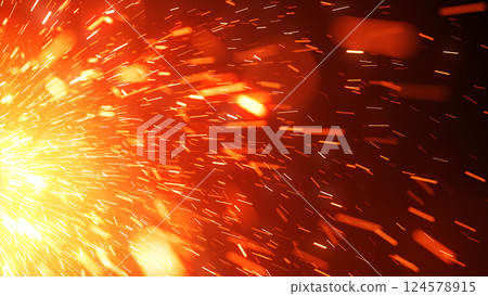 Sparks bursting on the left - Red 124578915
