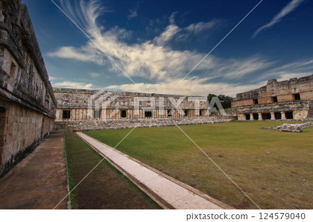 Mayan ruins of Uxmal, yucatan, mexico 124579040