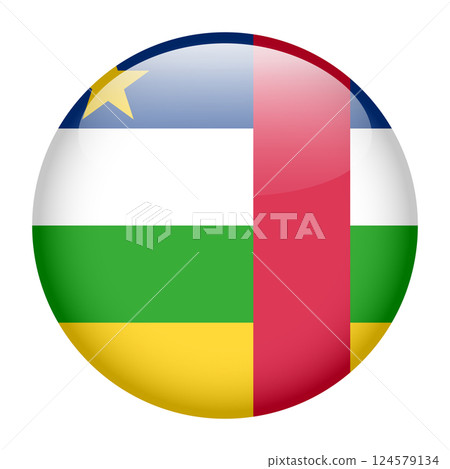 flag of Central African Republic, button round glossy icon flag of Central African Republic, button round glossy icon 124579134