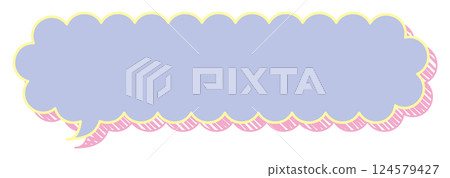 對話泡泡圖11[塗鴉風格的陰影（紫色）] 124579427