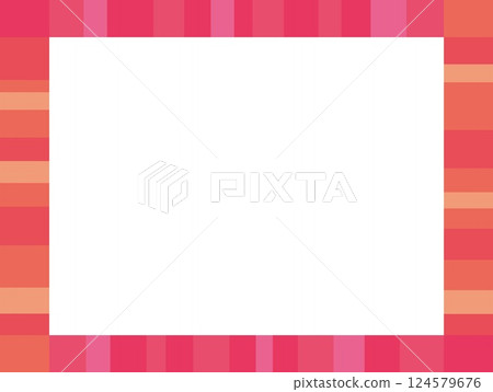 幾何圖案框架粉紅色橙色 124579676