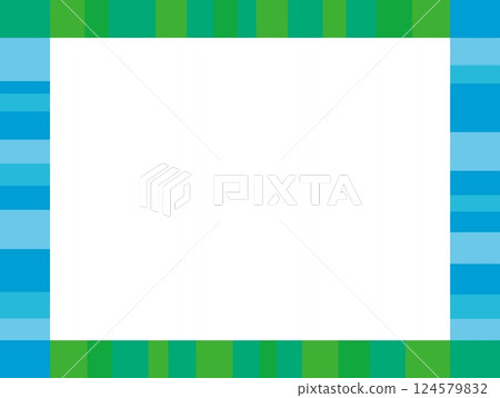 Geometric pattern frame blue green 124579832