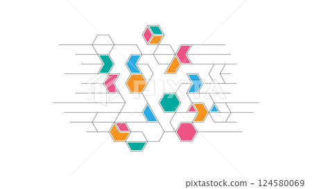 Creative idea of modern design with abstract geometric background. Minimalistic vector texture with polygonal pattern. 124580069