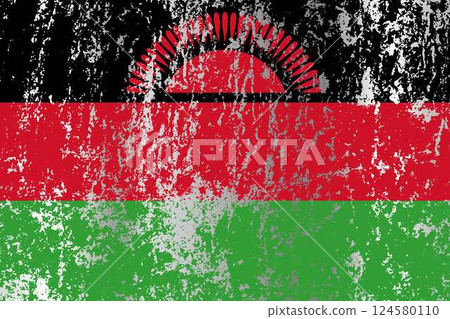 Malawi flag with grunge effect. Malawi flag with grunge effect. 124580110
